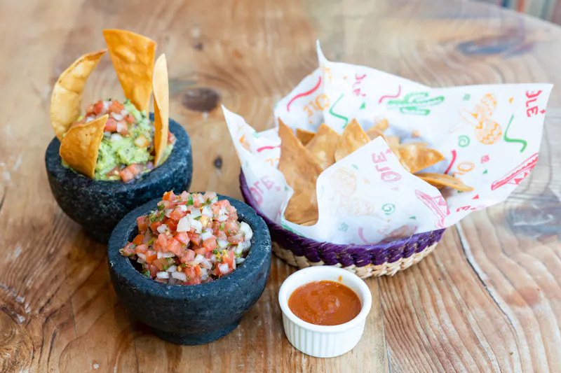 Guacamole and Chips appetizer